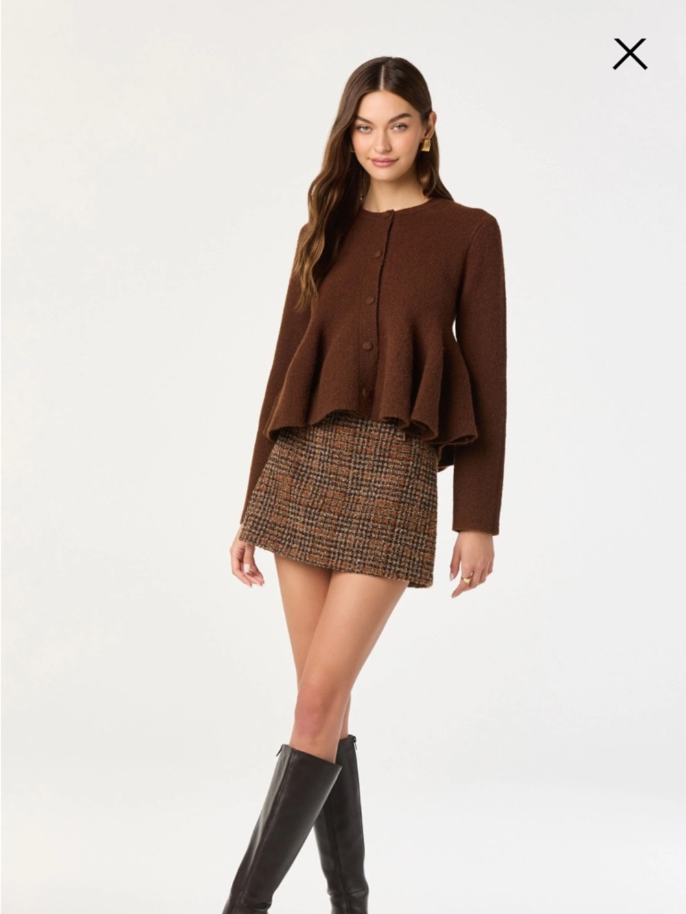 Astr Chocolate Brown sweater - Picture 2 of 5